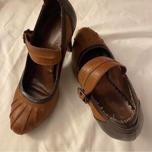 Elegant Brown Mary Jane Heels